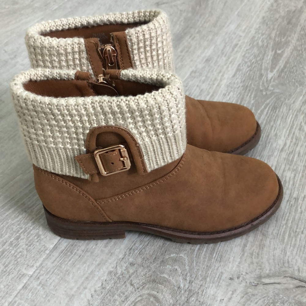 Cupcake Couture Girls Lil Fawn Ankle Boots Tan size 12